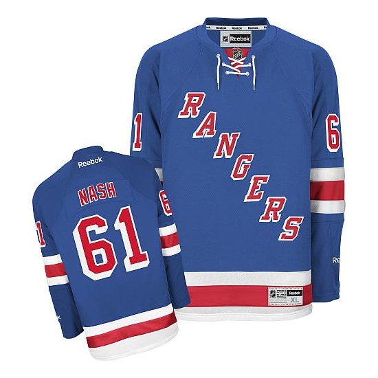 Reebok Rick Nash New York Rangers Home Premier Jersey - Blue