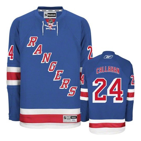 Reebok EDGE Ryan Callahan New York Rangers Home Authentic Jersey - Blue