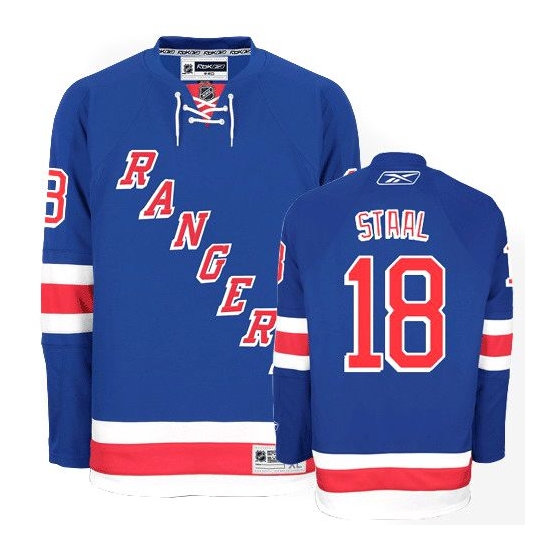 Reebok EDGE Marc Staal New York Rangers Home Authentic Jersey - Blue