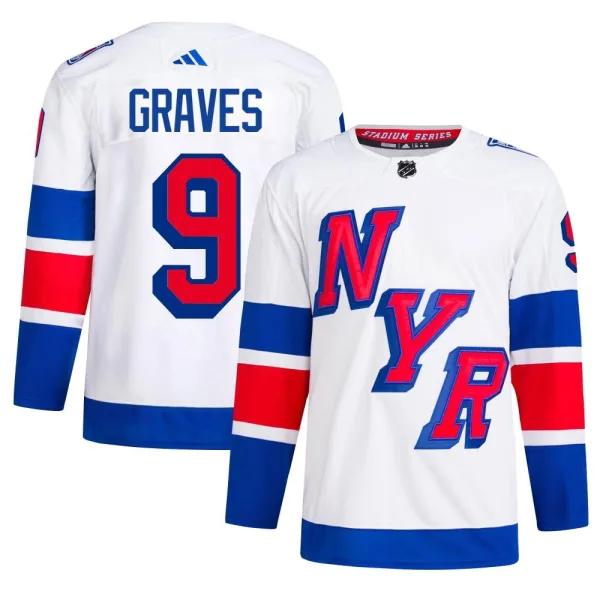 Adidas Adam Graves New York Rangers Authentic 2024 Stadium Series Primegreen Jersey - White