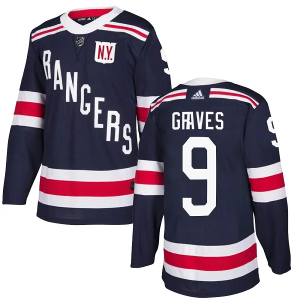 Adidas Adam Graves New York Rangers Youth Authentic 2018 Winter Classic Home Jersey - Navy Blue