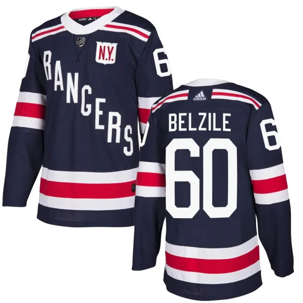 Adidas Alex Belzile New York Rangers Authentic 2018 Winter Classic Home Jersey - Navy Blue