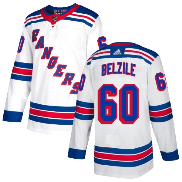 Adidas Alex Belzile New York Rangers Youth Authentic Jersey - White
