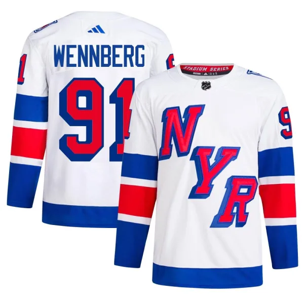 Adidas Alex Wennberg New York Rangers Authentic 2024 Stadium Series Primegreen Jersey - White