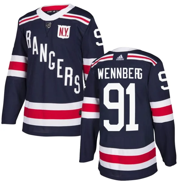 Adidas Alex Wennberg New York Rangers Youth Authentic 2018 Winter Classic Home Jersey - Navy Blue