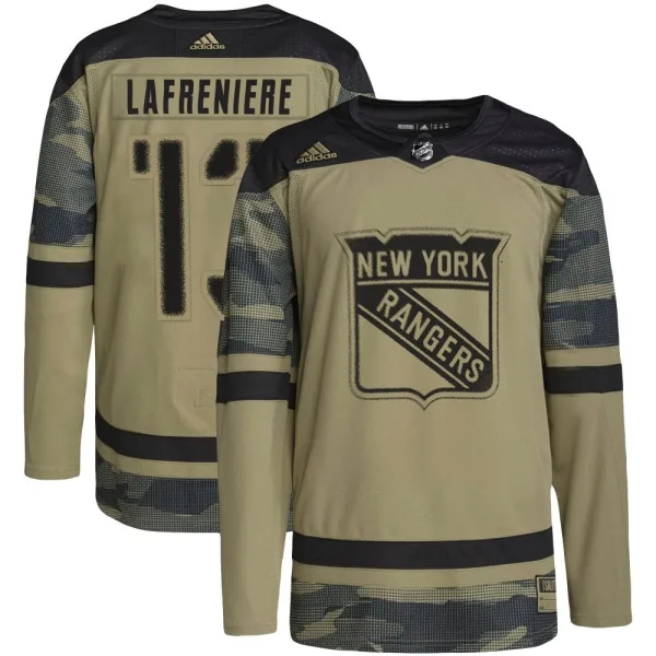 Adidas Alexis Lafreniere New York Rangers Youth Authentic Military Appreciation Practice Jersey - Camo