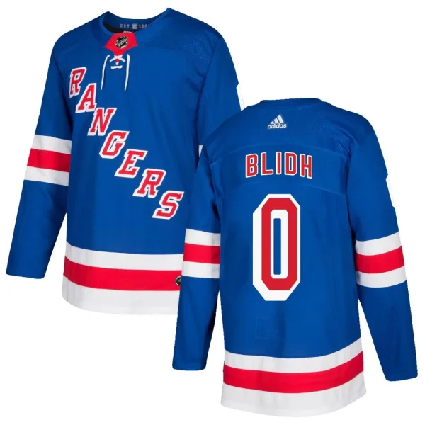 Adidas Anton Blidh New York Rangers Authentic Home Jersey - Royal Blue