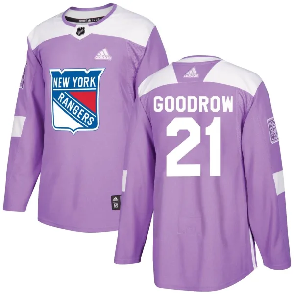 Adidas Barclay Goodrow New York Rangers Authentic Fights Cancer Practice Jersey - Purple