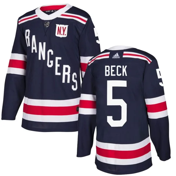 Adidas Barry Beck New York Rangers Authentic 2018 Winter Classic Home Jersey - Navy Blue