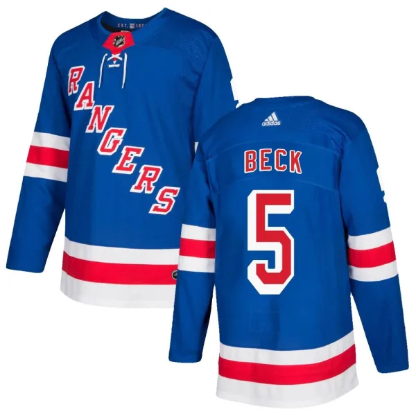 Adidas Barry Beck New York Rangers Authentic Home Jersey - Royal Blue