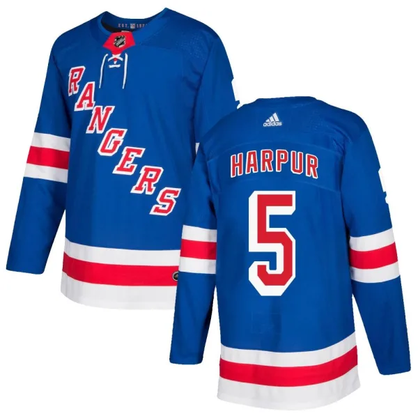 Adidas Ben Harpur New York Rangers Youth Authentic Home Jersey - Royal Blue