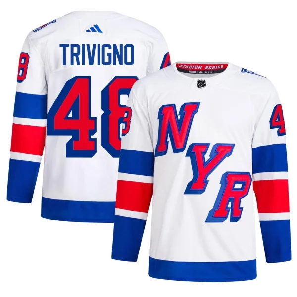 Adidas Bobby Trivigno New York Rangers Authentic 2024 Stadium Series Primegreen Jersey - White