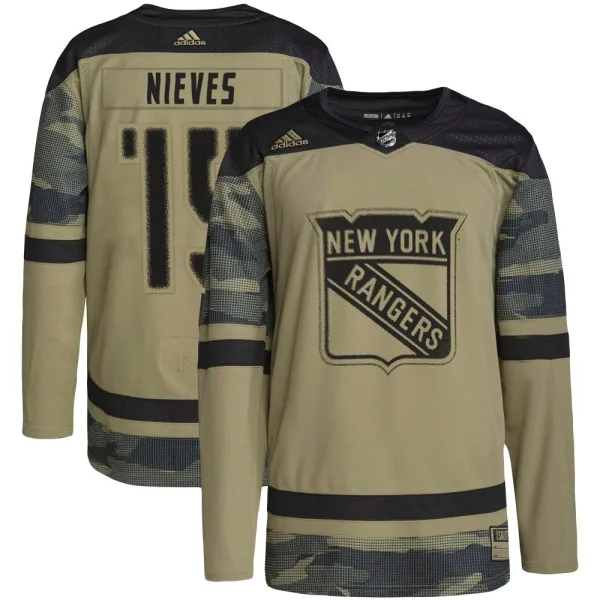 Adidas Boo Nieves New York Rangers Authentic Military Appreciation Practice Jersey - Camo