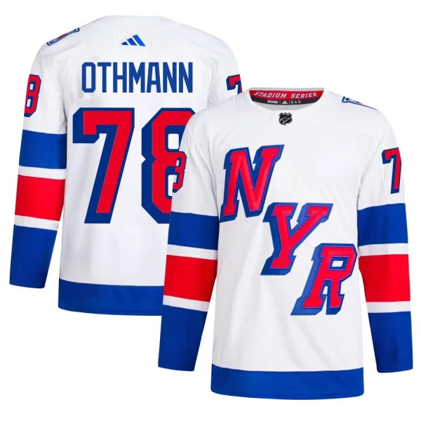 Adidas Brennan Othmann New York Rangers Authentic 2024 Stadium Series Primegreen Jersey - White