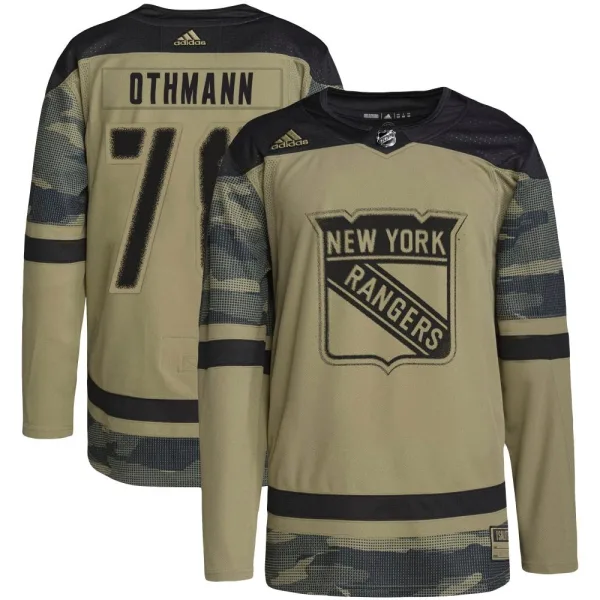 Adidas Brennan Othmann New York Rangers Youth Authentic Military Appreciation Practice Jersey - Camo
