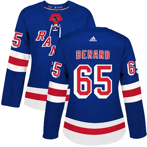 Adidas Brett Berard New York Rangers Women's Authentic Home Jersey - Royal Blue