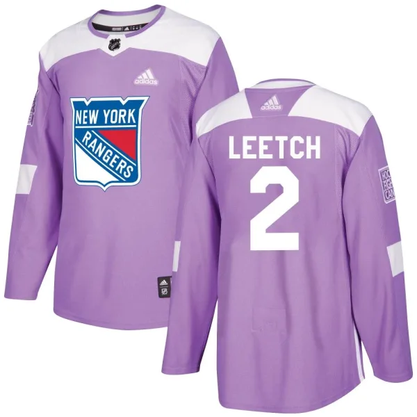 Adidas Brian Leetch New York Rangers Authentic Fights Cancer Practice Jersey - Purple