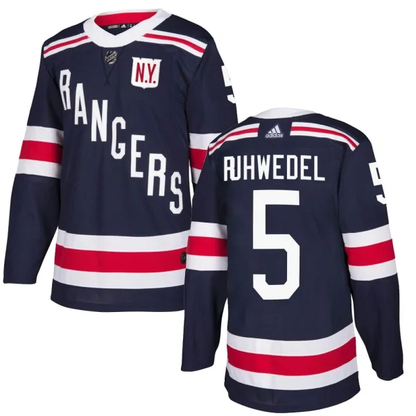 Adidas Chad Ruhwedel New York Rangers Authentic 2018 Winter Classic Home Jersey - Navy Blue
