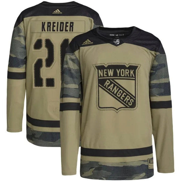 Adidas Chris Kreider New York Rangers Authentic Military Appreciation Practice Jersey - Camo