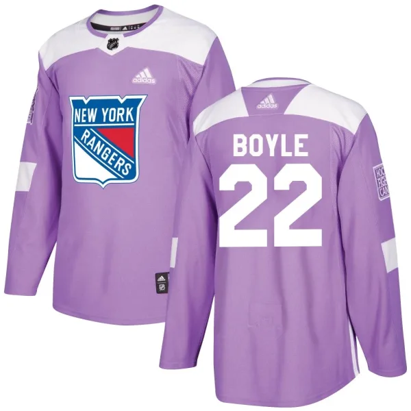 Adidas Dan Boyle New York Rangers Authentic Fights Cancer Practice Jersey - Purple
