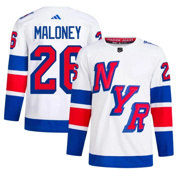 Adidas Dave Maloney New York Rangers Authentic 2024 Stadium Series Primegreen Jersey - White