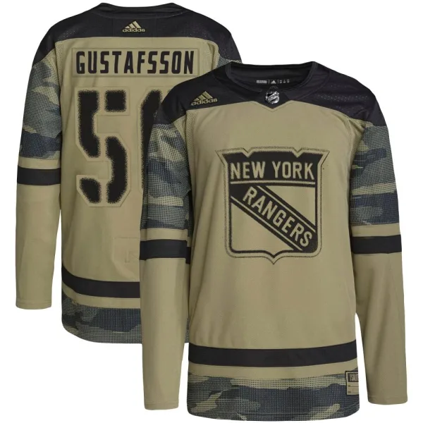 Adidas Erik Gustafsson New York Rangers Authentic Military Appreciation Practice Jersey - Camo