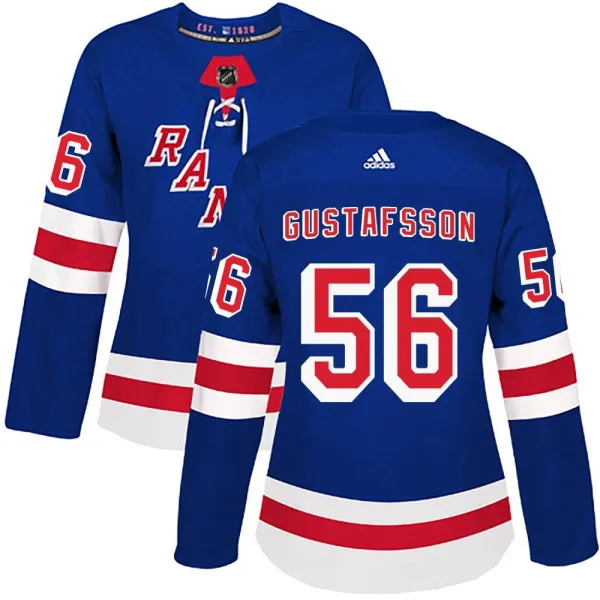 Adidas Erik Gustafsson New York Rangers Women's Authentic Home Jersey - Royal Blue