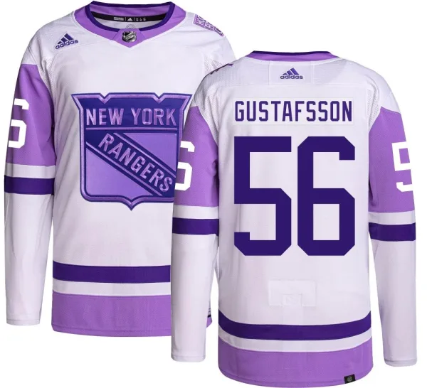 Adidas Erik Gustafsson New York Rangers Youth Authentic Hockey Fights Cancer Jersey -