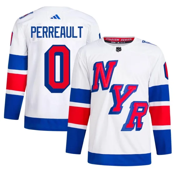Adidas Gabriel Perreault New York Rangers Authentic 2024 Stadium Series Primegreen Jersey - White