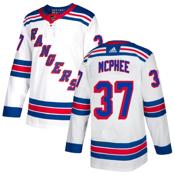 Adidas George Mcphee New York Rangers Youth Authentic Jersey - White