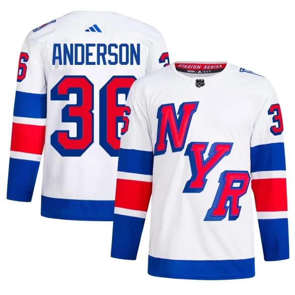 Adidas Glenn Anderson New York Rangers Authentic 2024 Stadium Series Primegreen Jersey - White