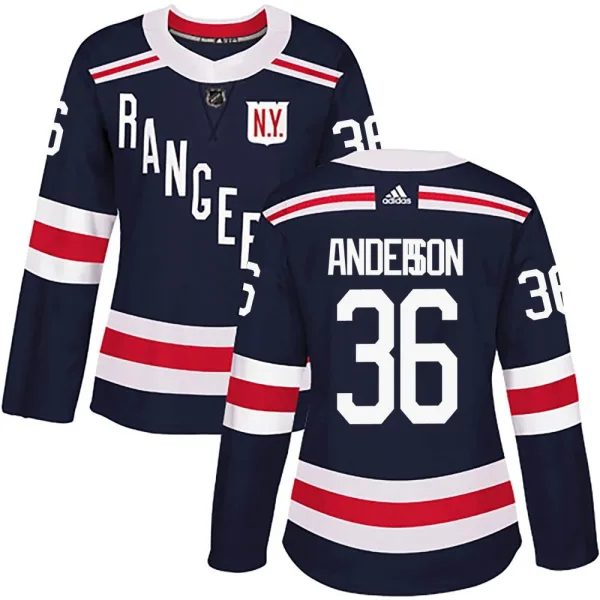 Adidas Glenn Anderson New York Rangers Women's Authentic 2018 Winter Classic Home Jersey - Navy Blue