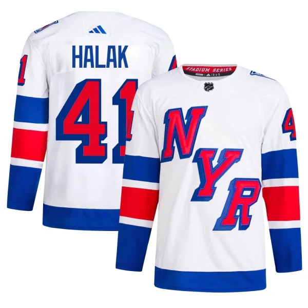 Adidas Jaroslav Halak New York Rangers Authentic 2024 Stadium Series Primegreen Jersey - White