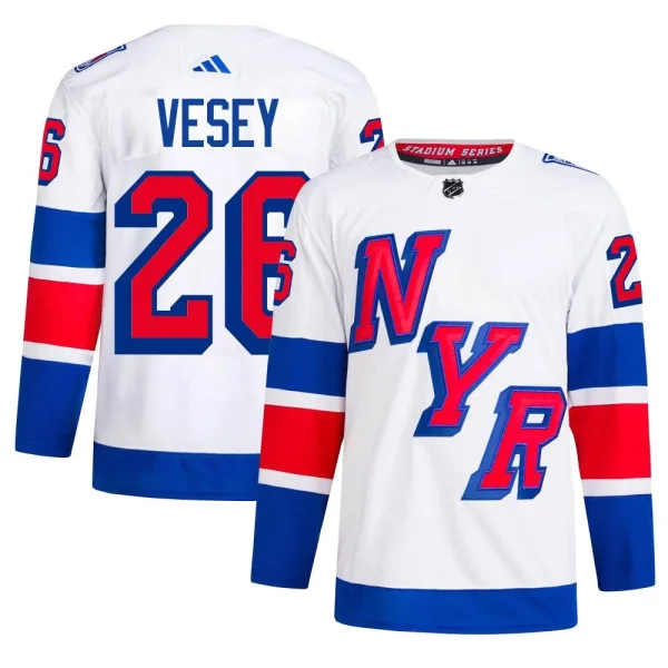 Adidas Jimmy Vesey New York Rangers Authentic 2024 Stadium Series Primegreen Jersey - White