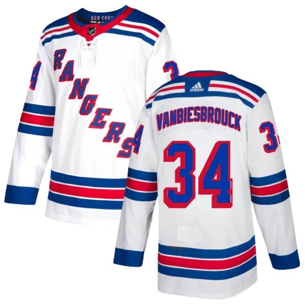 Adidas John Vanbiesbrouck New York Rangers Authentic Jersey - White