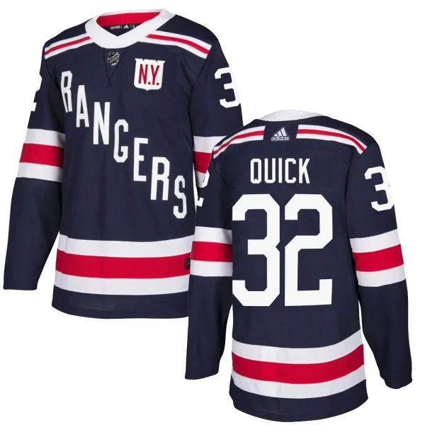 Adidas Jonathan Quick New York Rangers Authentic 2018 Winter Classic Home Jersey - Navy Blue