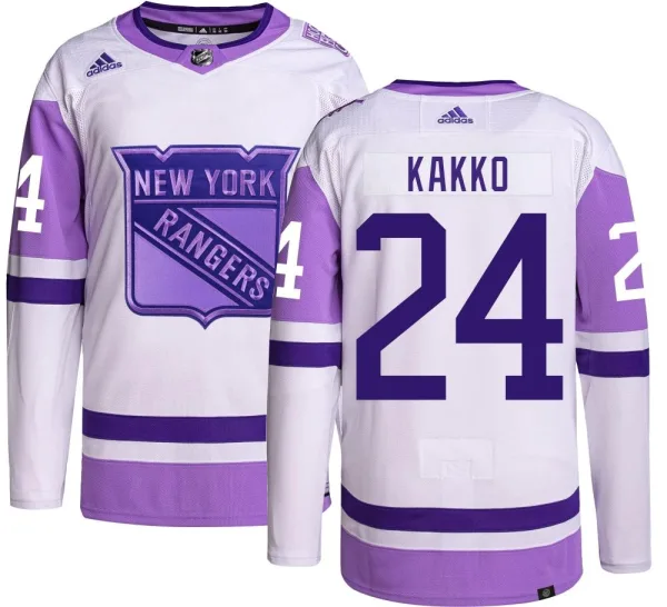 Adidas Kaapo Kakko New York Rangers Authentic Hockey Fights Cancer Jersey -