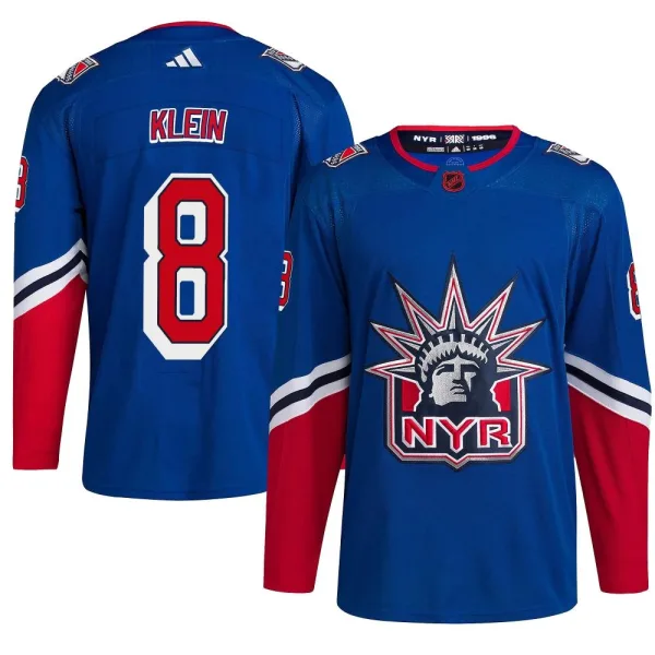 Adidas Kevin Klein New York Rangers Youth Authentic Reverse Retro 2.0 Jersey - Royal