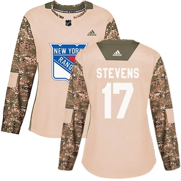 Adidas Kevin Stevens New York Rangers Women's Authentic Veterans Day Practice Jersey - Camo