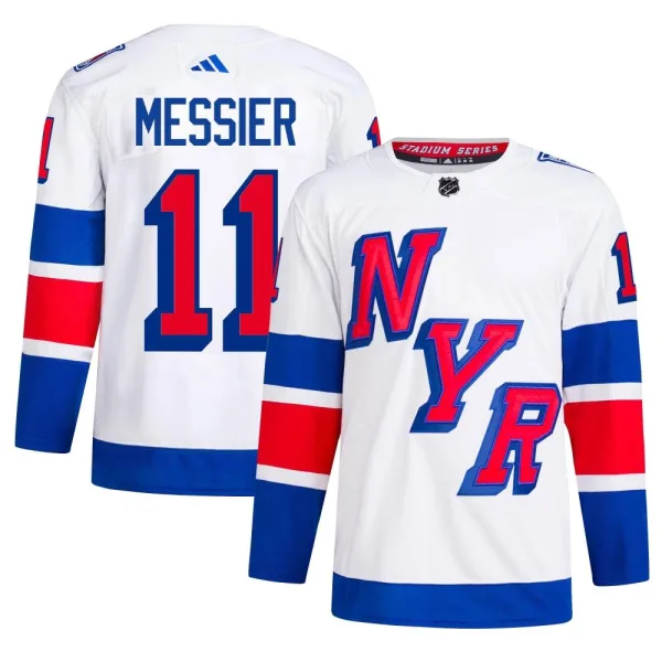 Adidas Mark Messier New York Rangers Authentic 2024 Stadium Series Primegreen Jersey - White