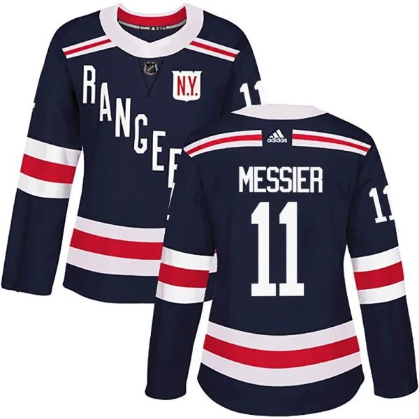 Adidas Mark Messier New York Rangers Women's Authentic 2018 Winter Classic Home Jersey - Navy Blue