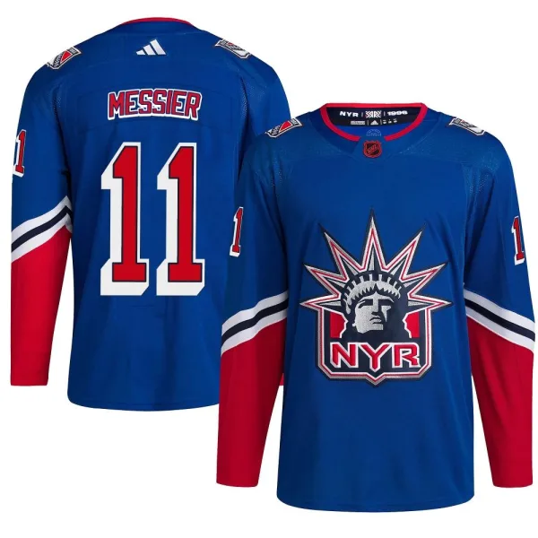 Adidas Mark Messier New York Rangers Youth Authentic Reverse Retro 2.0 Jersey - Royal