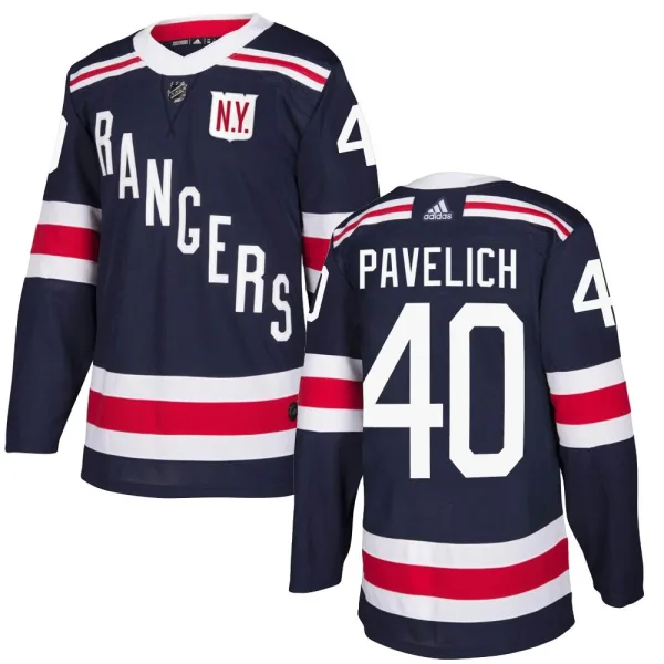 Adidas Mark Pavelich New York Rangers Authentic 2018 Winter Classic Home Jersey - Navy Blue