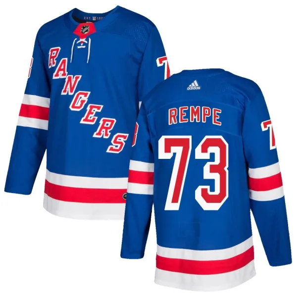 Adidas Matt Rempe New York Rangers Authentic Home Jersey - Royal Blue