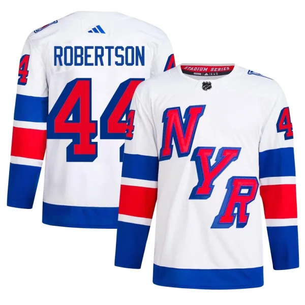 Adidas Matthew Robertson New York Rangers Authentic 2024 Stadium Series Primegreen Jersey - White