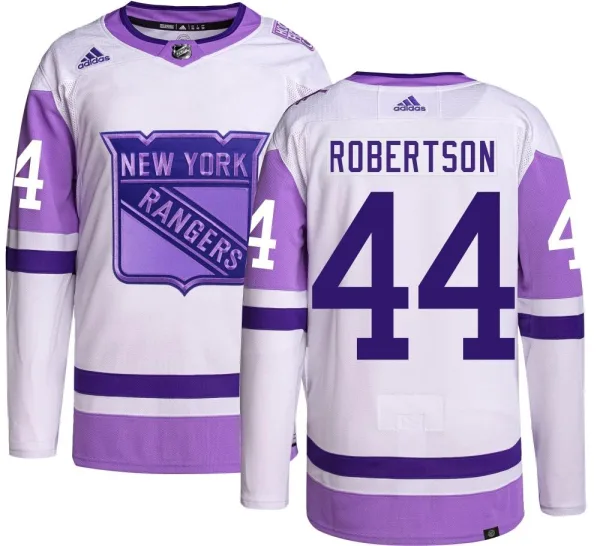 Adidas Matthew Robertson New York Rangers Youth Authentic Hockey Fights Cancer Jersey -