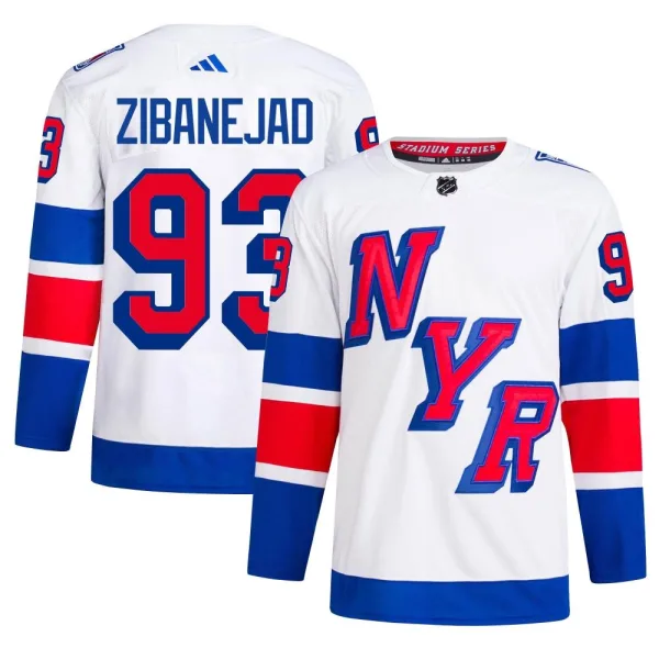Adidas Mika Zibanejad New York Rangers Authentic 2024 Stadium Series Primegreen Jersey - White