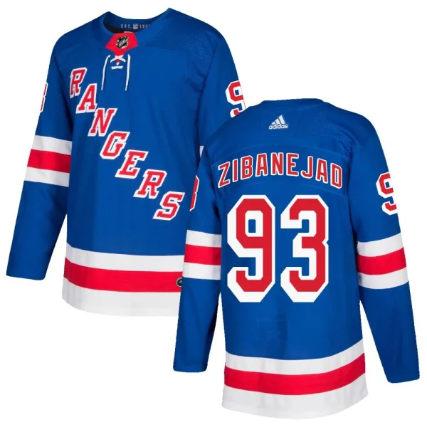Adidas Mika Zibanejad New York Rangers Youth Authentic Home Jersey - Royal Blue