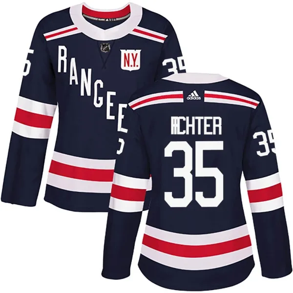 Adidas Mike Richter New York Rangers Women's Authentic 2018 Winter Classic Home Jersey - Navy Blue