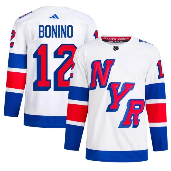 Adidas Nick Bonino New York Rangers Authentic 2024 Stadium Series Primegreen Jersey - White